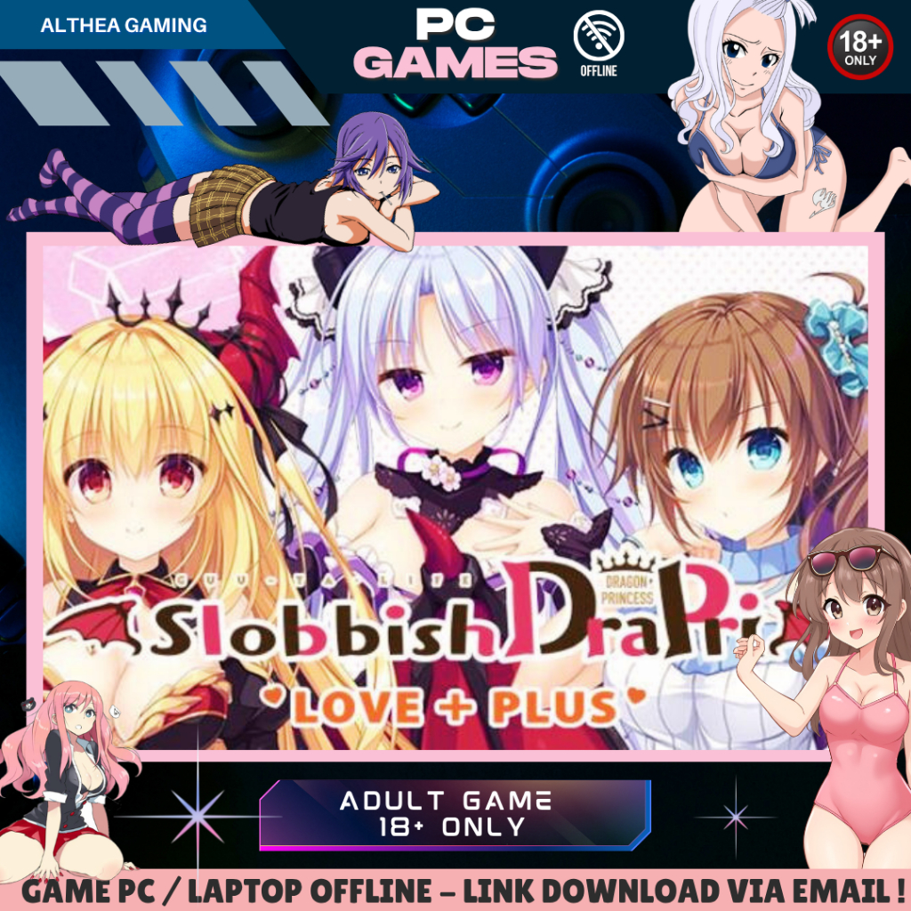 SLOBBISH DRAGON PRINCESS LOVE + PLUS - VISUAL NOVEL - COMEDY - ROMANCE - GAME PC - LAPTOP - OFFLINE 