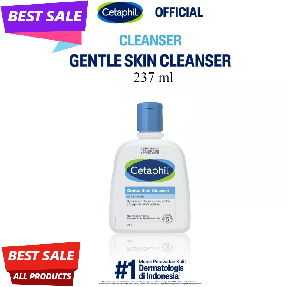 Cetaphil Gentle Skin Cleanser 250ml / 125ml - Pembersih Wajah Lembut Tanpa Pewangi, Aman untuk Kulit