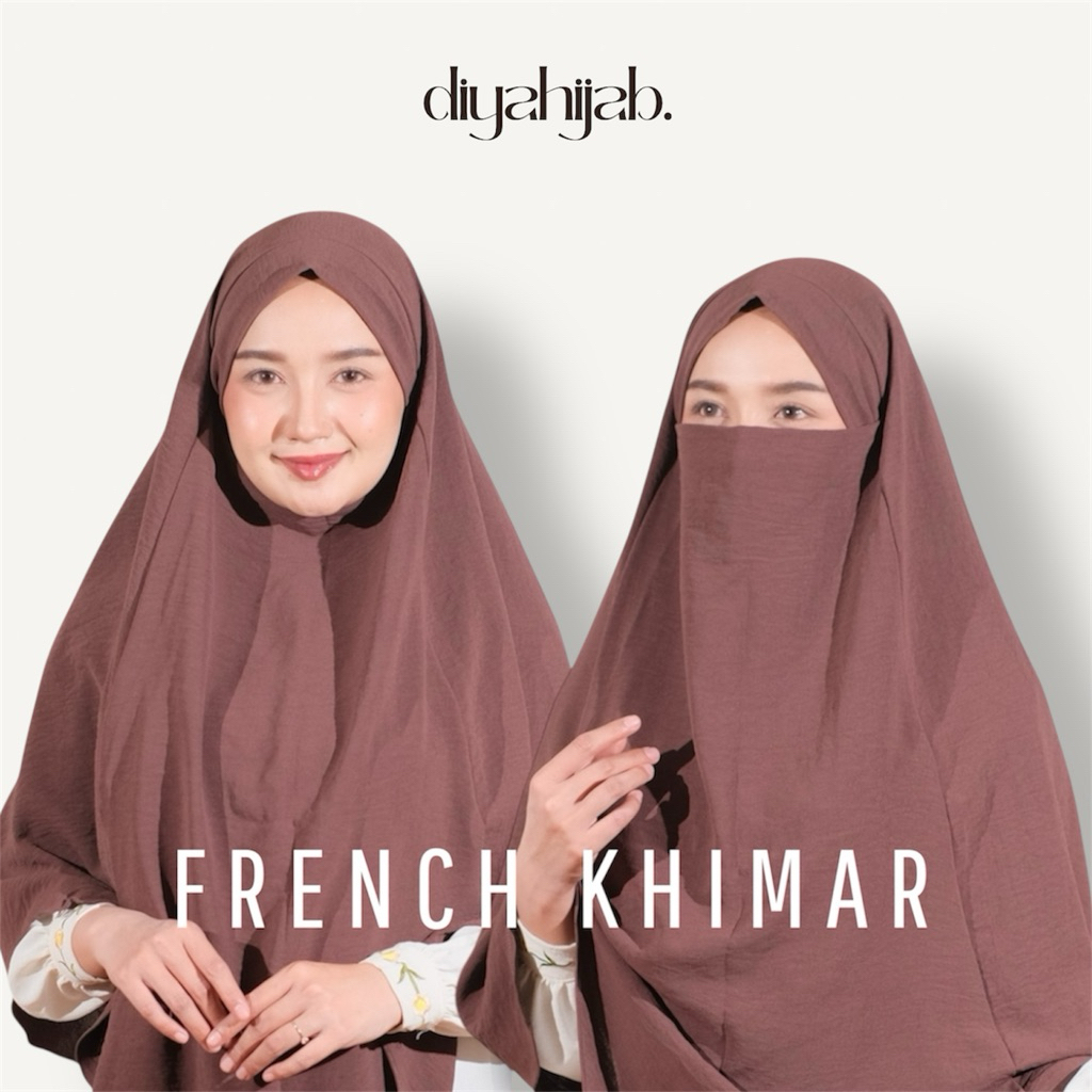 French Khimar Madina - French Khimar Crinkle Airflow Premium - Hijab Syari Crinkle Airflow - Hijab U