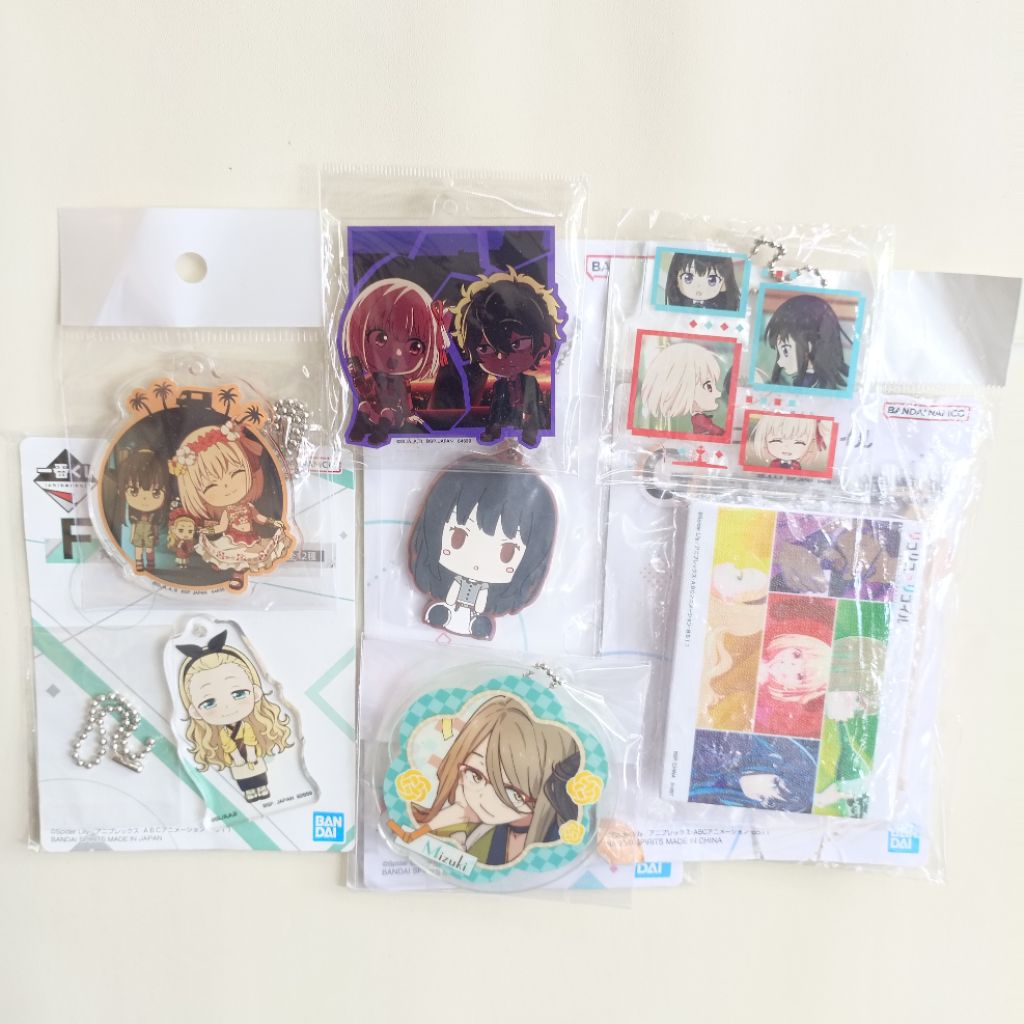 (UPDATE) Official Lycoris Recoil keychain strap kanvas standee akrilik rubber