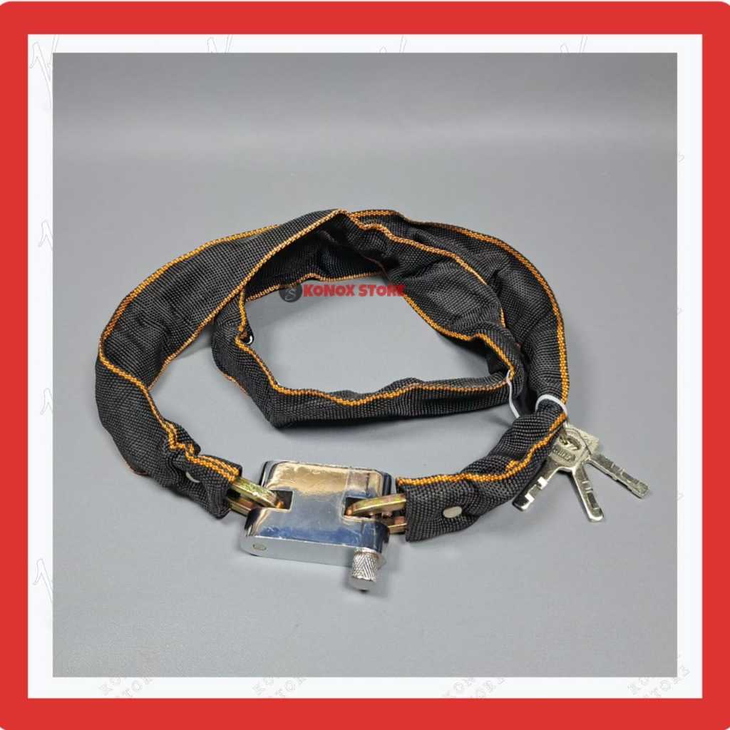 Gembok Rantai Lapis Kain / Gembok Pintu Pagar Gerbang Rumah / Gembok Motor