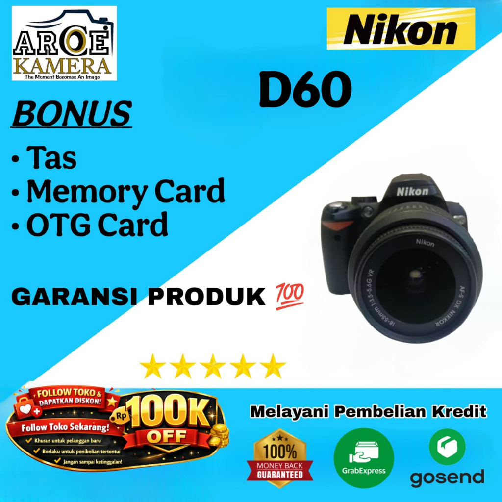 Kamera DSLR Nikon D60 ORIGANAL 100% BERGARANSI