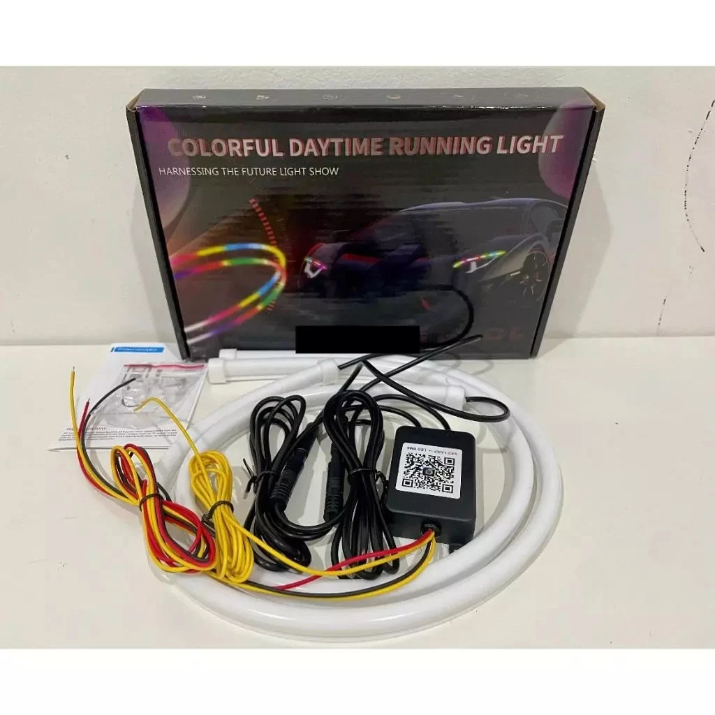 lampu DRL alis fleksibel 30 cm 2 warna sein running model Cristal