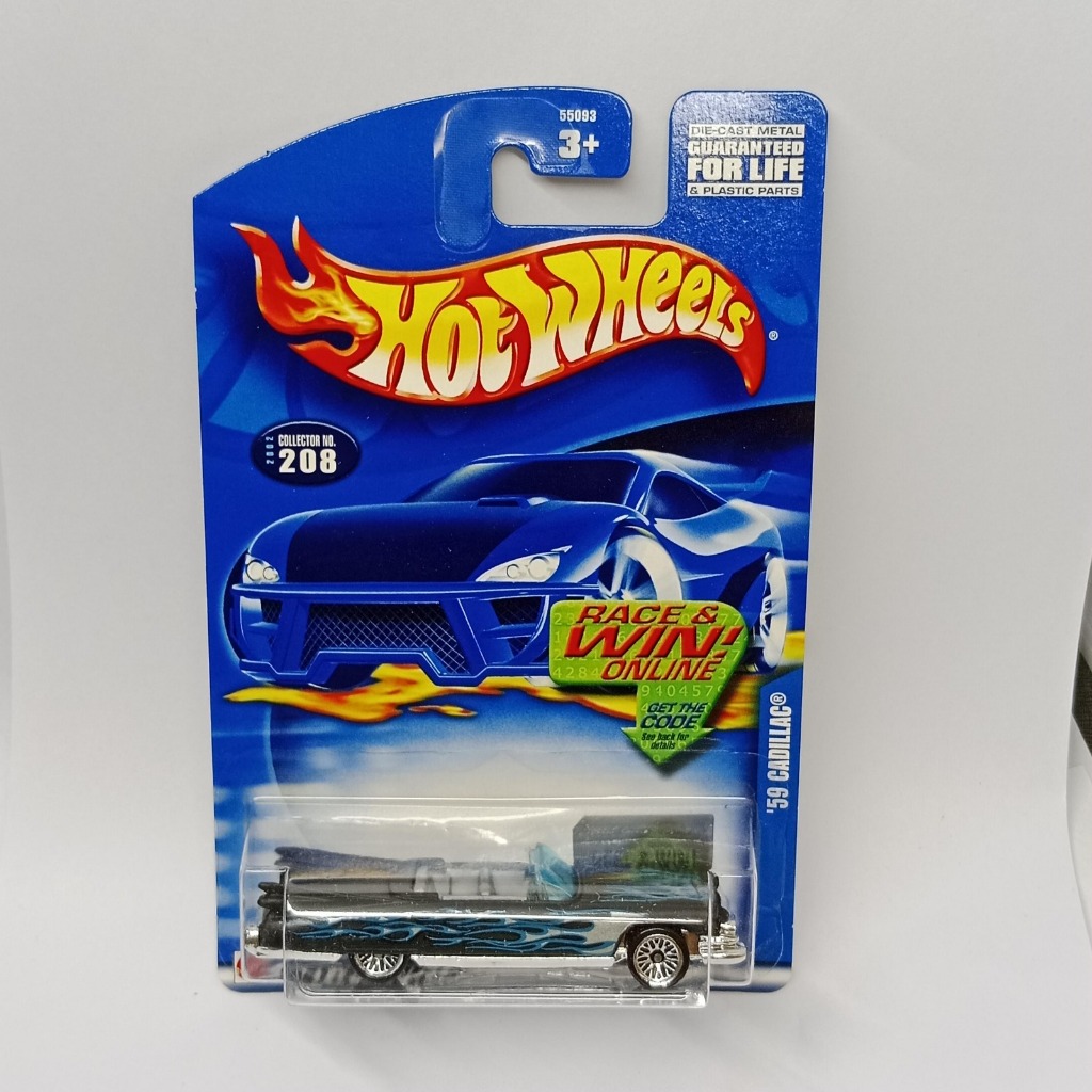Hot Wheels '59 Cadillac Die-Cast Metal Biru LWA-GG-54card