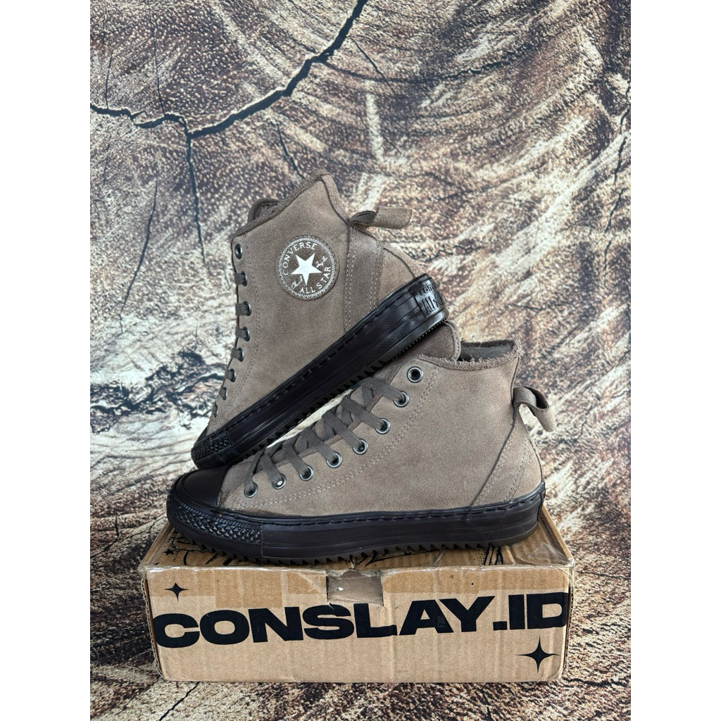 ( Size 42 ) Converse CT Hi Shearling Hiker Brown Suede