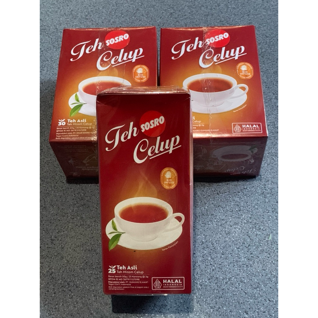 (Mama berkah grosir) Sosro teh celup isi 25 & 30 sachet