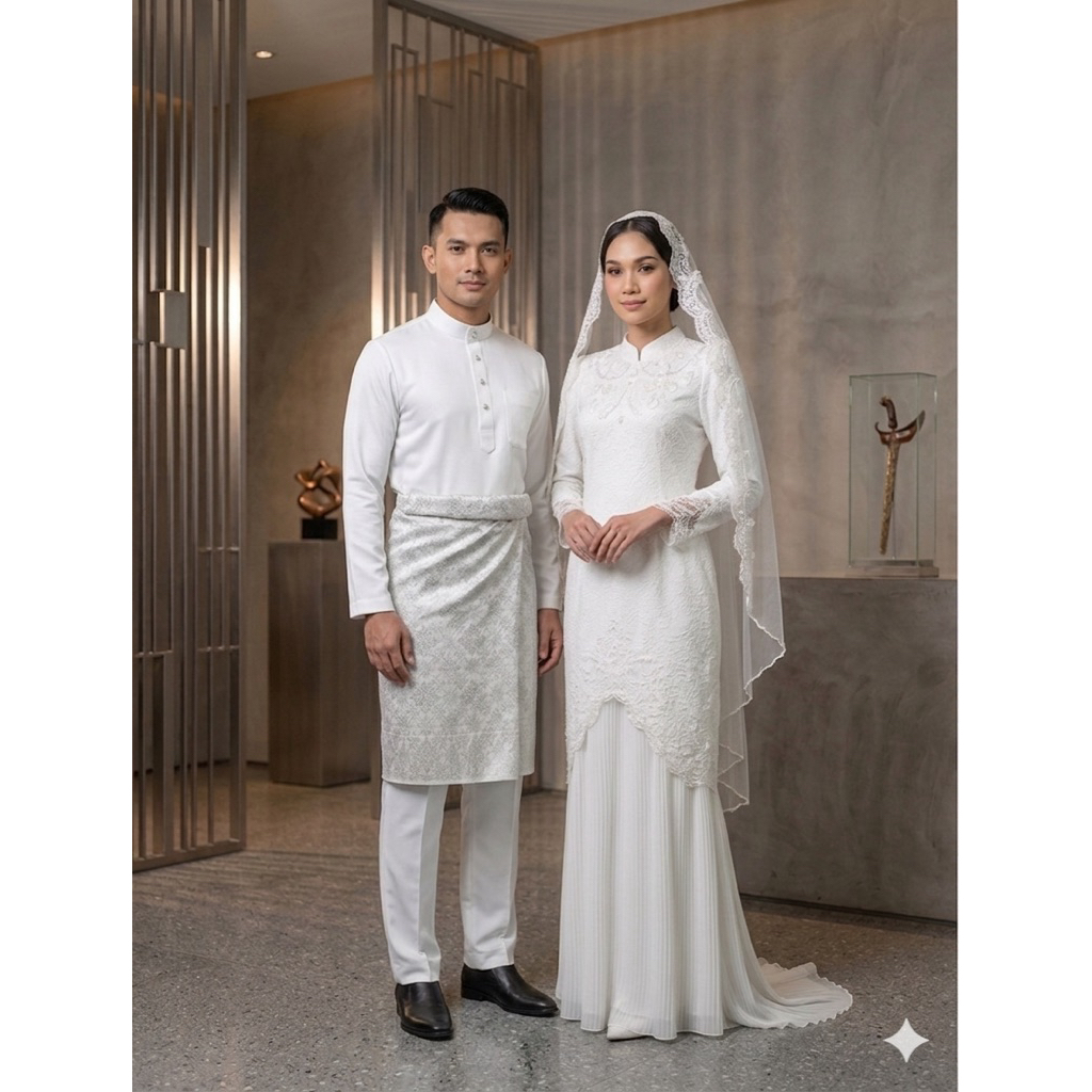 gaun pengantin Malaysia Melayu gaun walimah gaun akad wedding dress