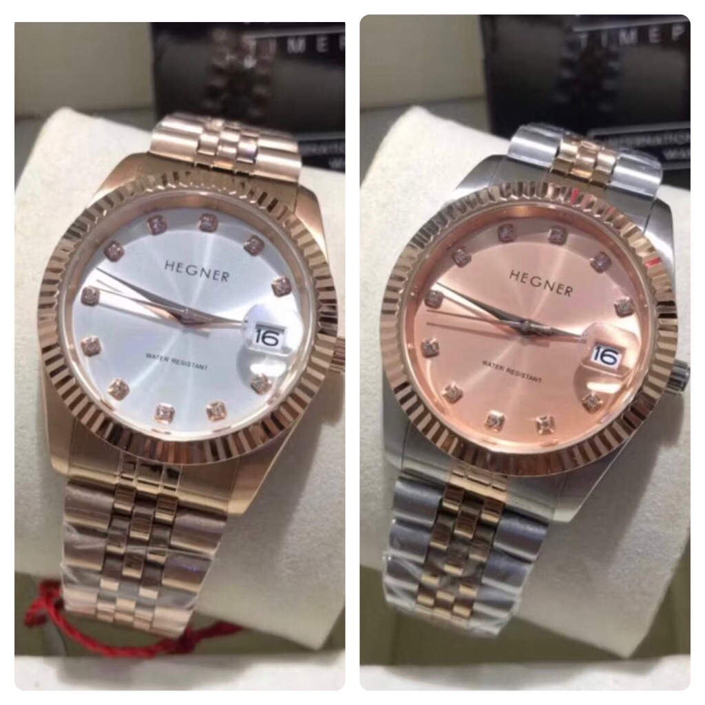 JAM TANGAN UNISEX (pria - wanita) HEGNER 1703B-1 / HW 1703B-1 / HEGNER 1703 RANTAI [ORIGINAL]