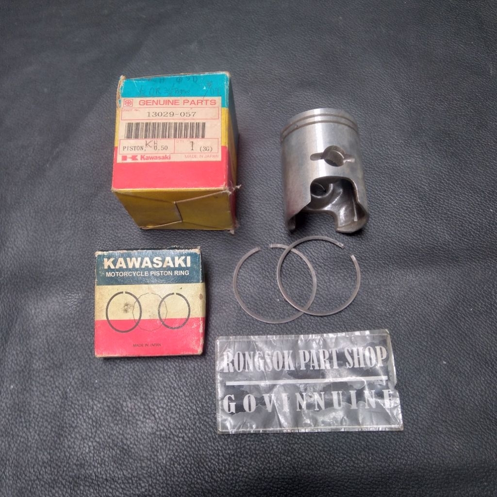 ring piston seher seker kawasaki kh250 kh 250 os ov ukuran size 50 ori asli japan