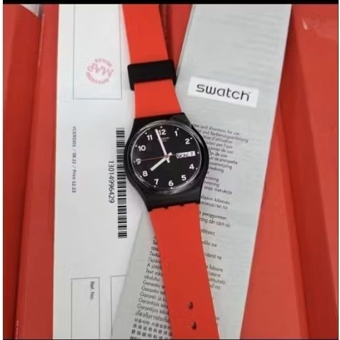 Jam Tangan Unisex-red Original Garansi Resmi-Analog SWATCH GB754 Jam Tangan asli Fashin Terkini