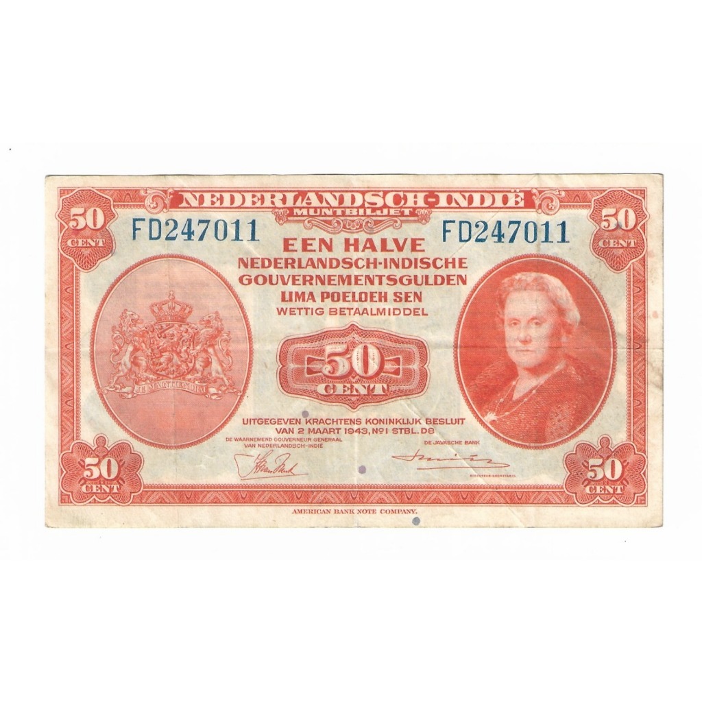 Uang Lama 50 Cent Gulden NICA