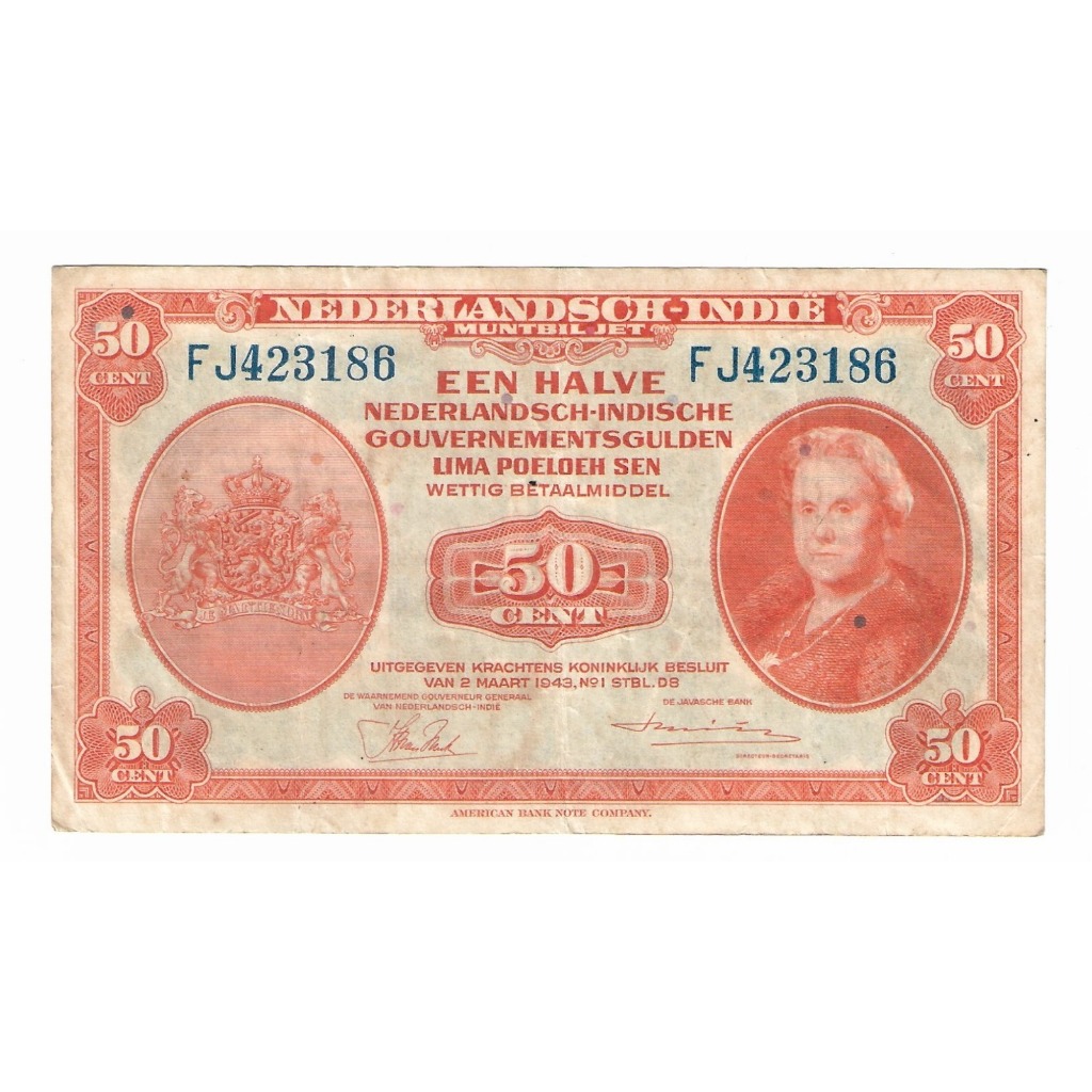 Uang Kuno Belanda 50 Cent NICA