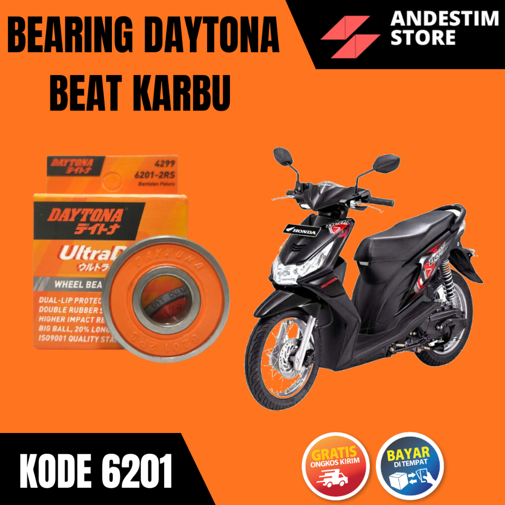 bearing laher daytona honda beat karbu original 6201-RS
