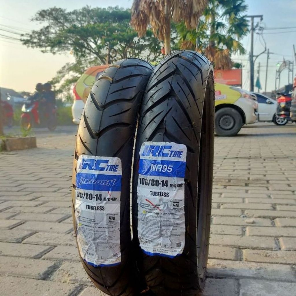 BAN LUAR IRC REBORN, NR95, 90/80, 100/80 RING 14 TUBELESS