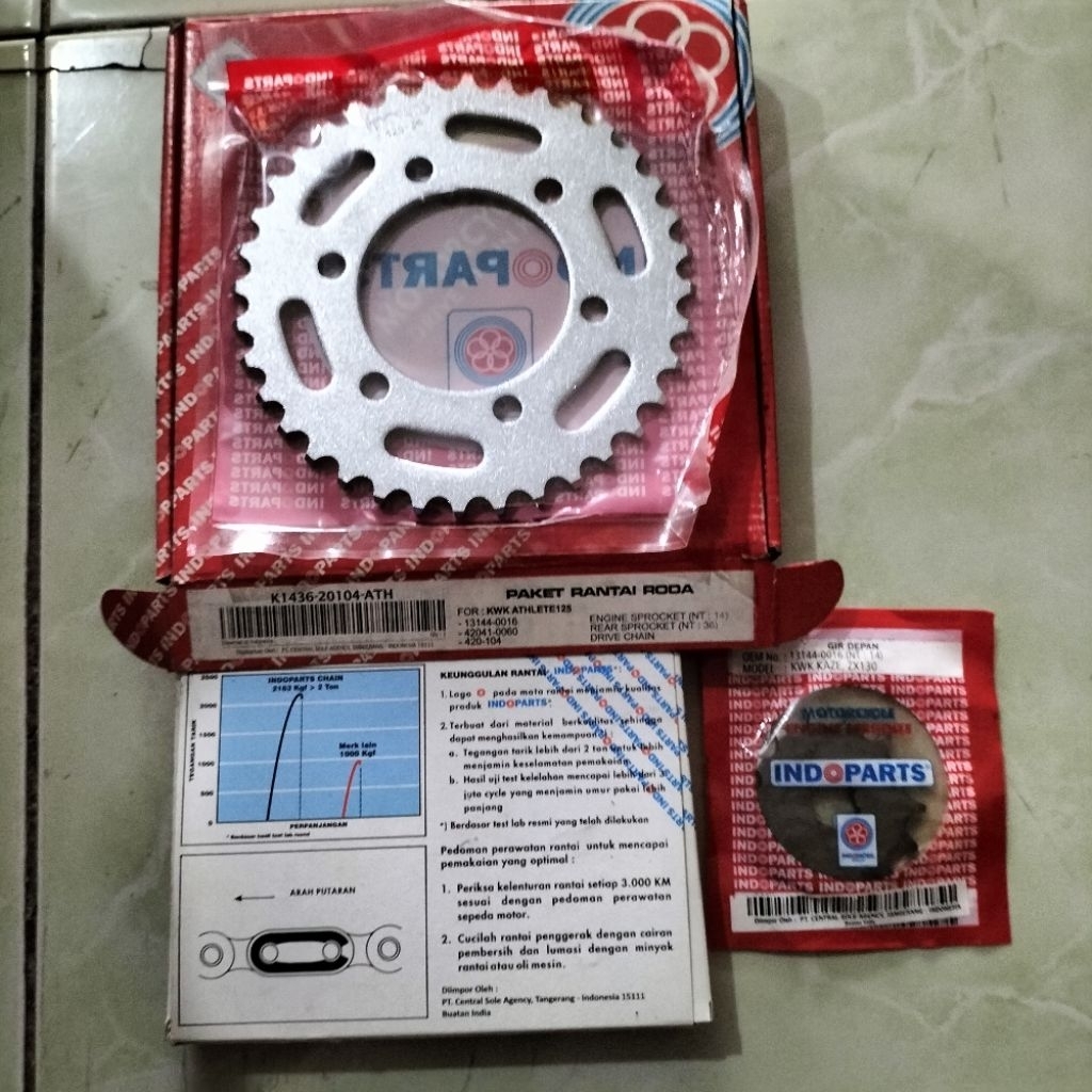 RANTAI GEAR GIR SET KAWASAKI ATHLETE INDOPARTS