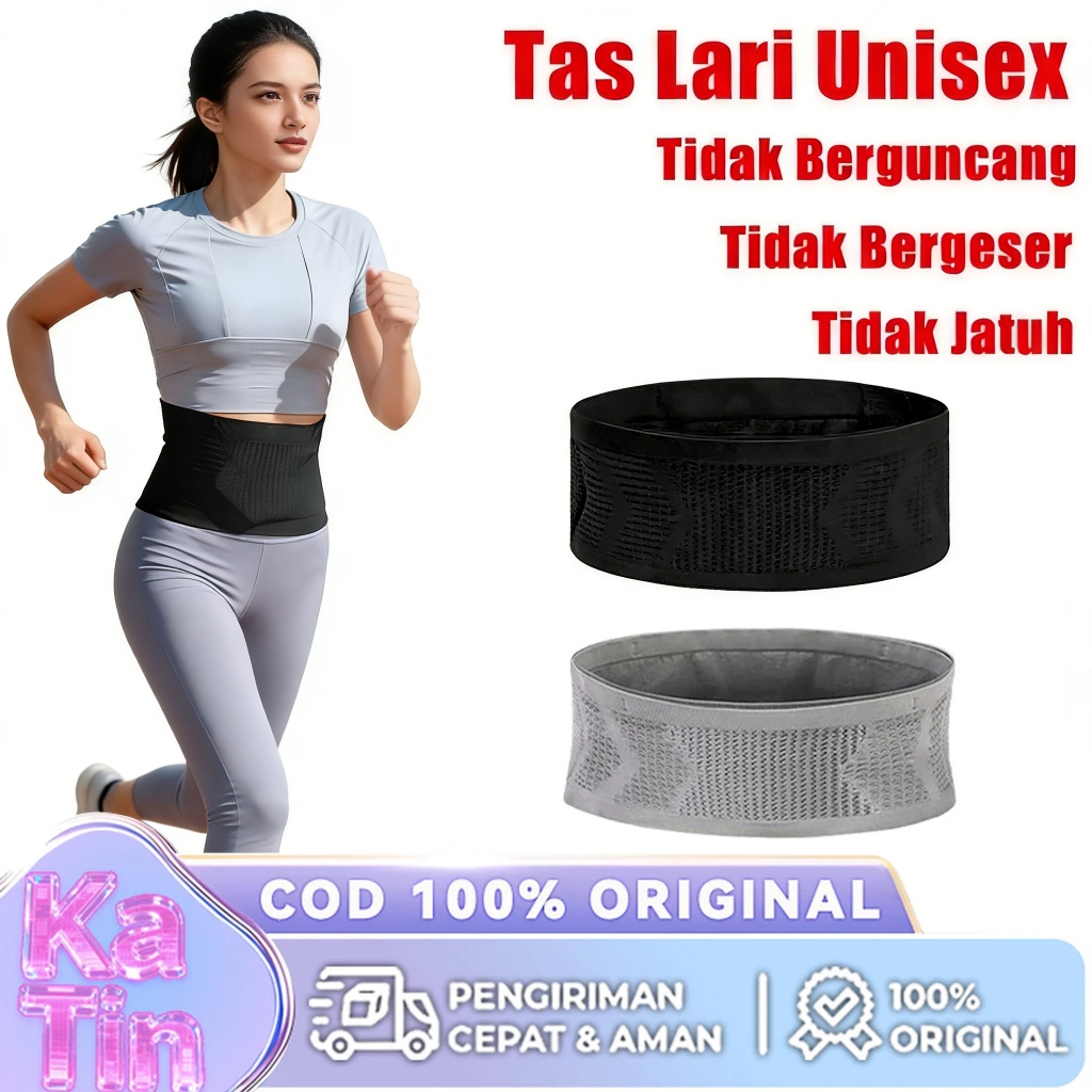 Tas Ikat Pinggang Lari Water Proof Tas Lari Elastis Tas Pinggang Pinggang Olahraga Tas