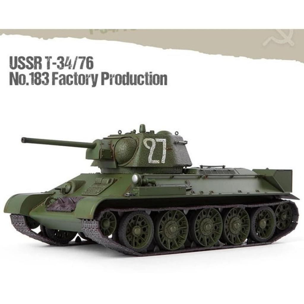 Mainan Rakitan ACADEMY USSR T-34/76 No183 Factory Production1/35 13505