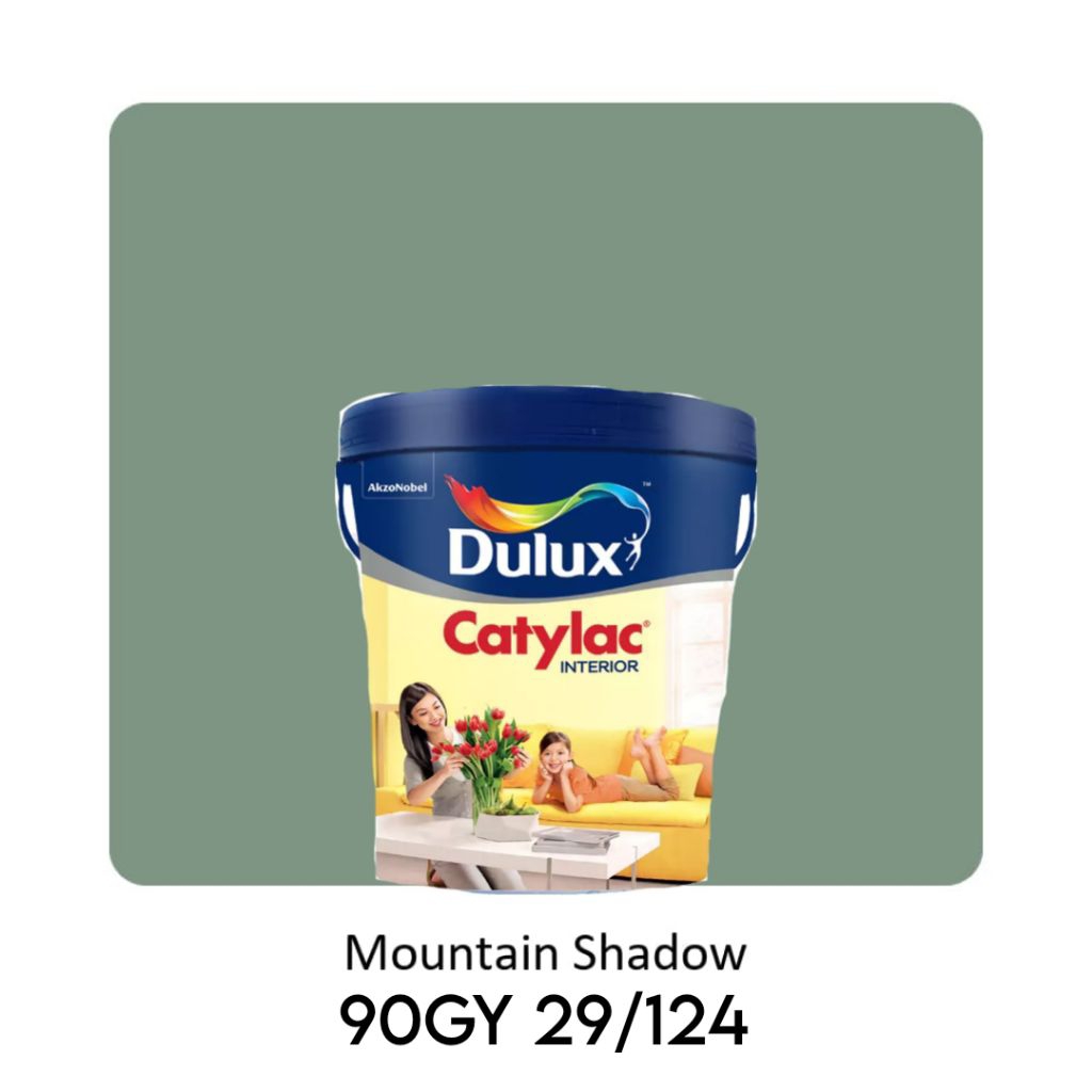 Catylac interior Dulux 5kg MOUNTAIN SHADOW 90GY 29/121 cat tembok interior rumah minimalis sage gree