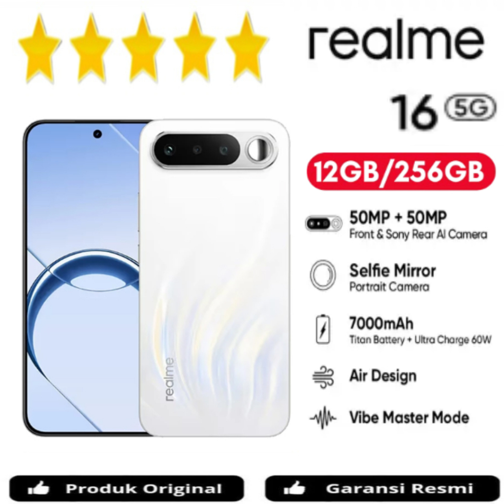 HP REALME 16 5G 12GB/256GB ORIGINAL