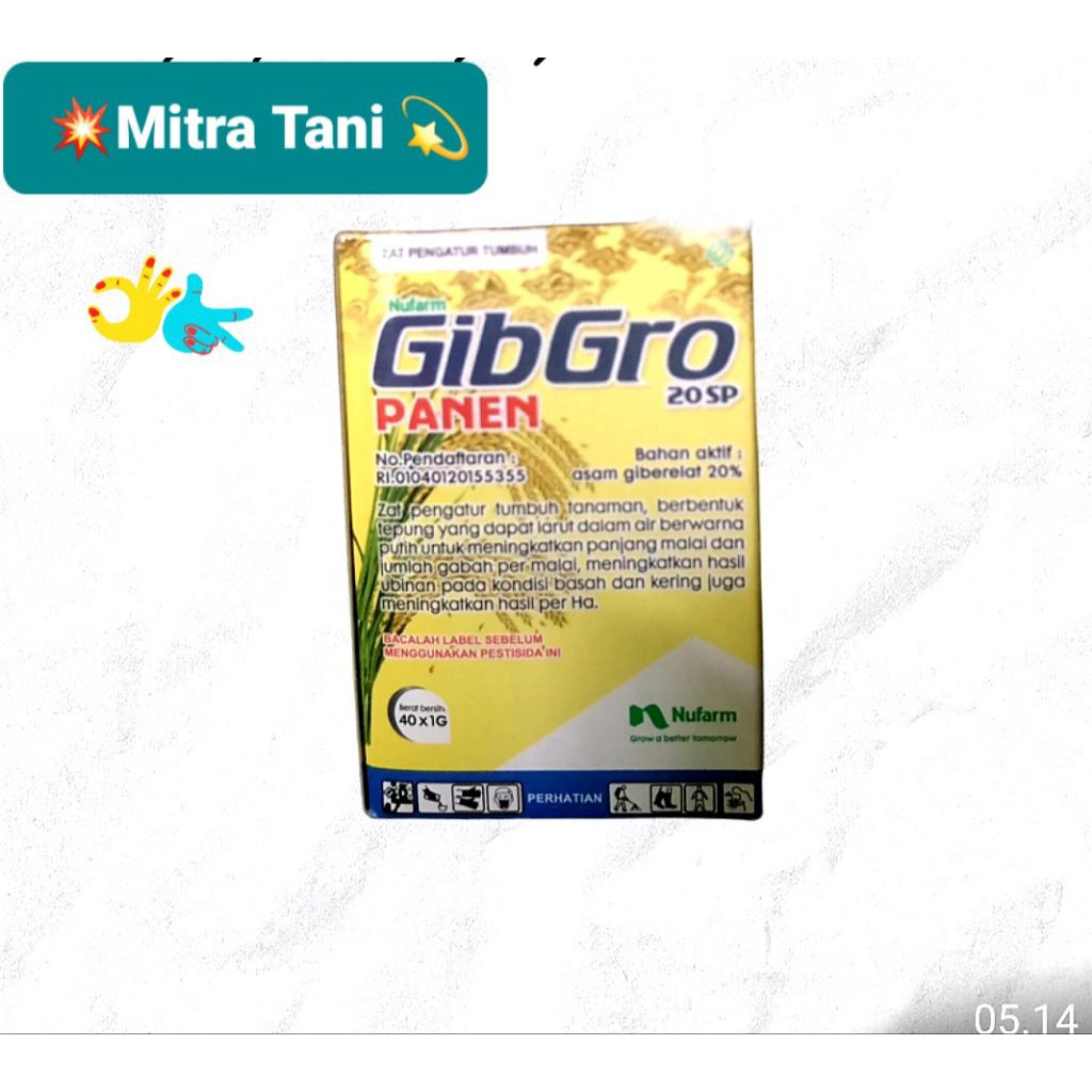 Gibgro Panen 20 SP ZPT Asam Giberelat 20% untuk Padi