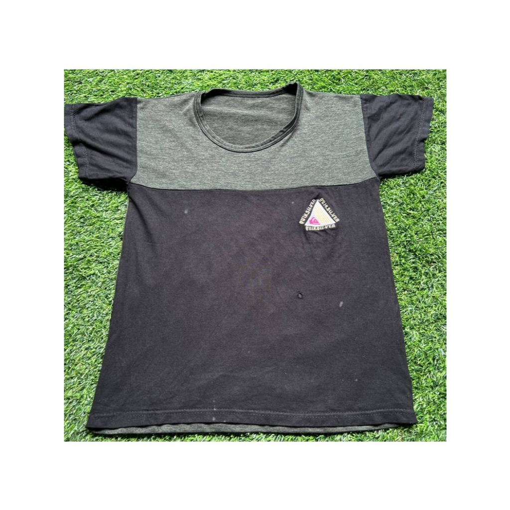 Kaos Quiksilver Preloved Original - Two Tone Grey Black - Murah