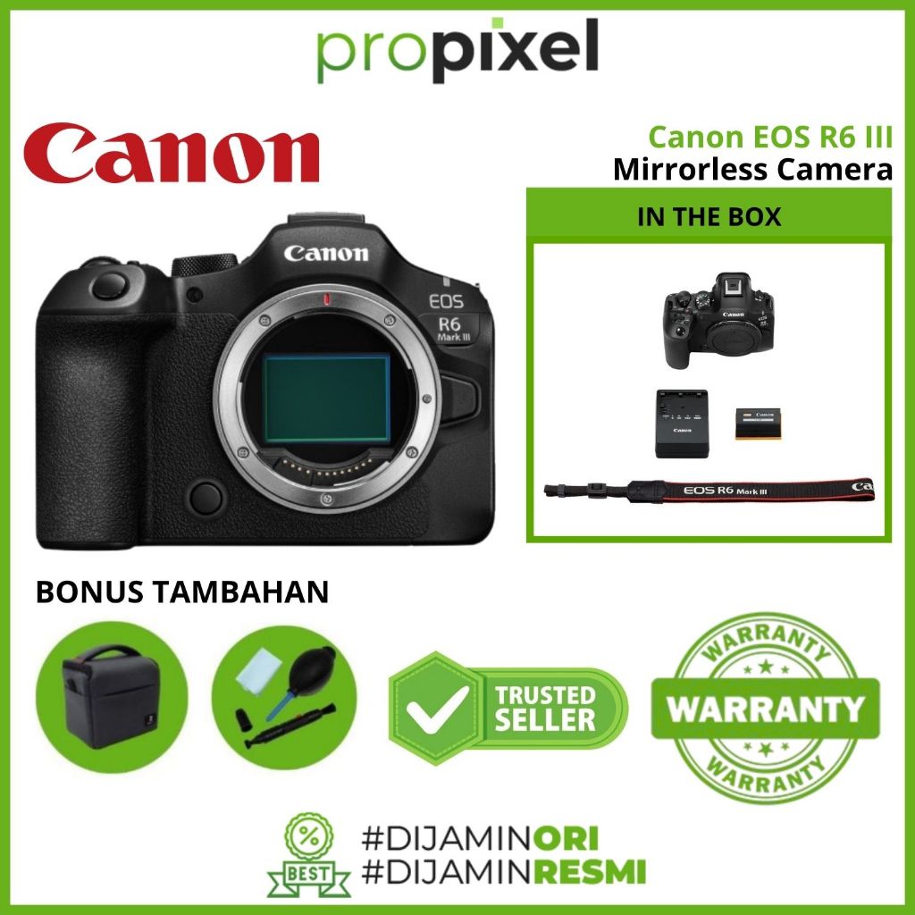 Canon EOS R6 Mark III Body Only Canon R6 Mark III Body Canon EOS R6III R 6 Mark 3 Body Only Garansi 