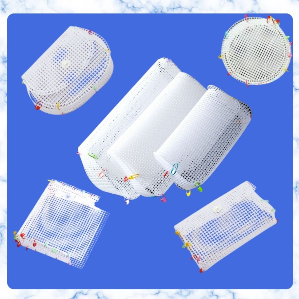 DIY Plastik Canvas Bag Mesh -  Rangka Tas Rajut Plastik Kanvas