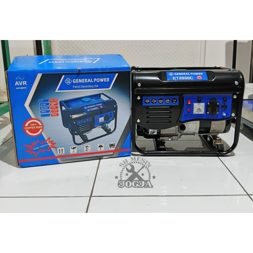 Genset 1000Watt General ET 2500C Generator Listrik Bensin 4 Tak