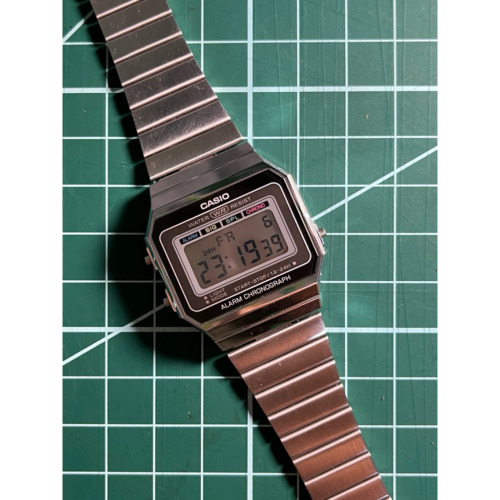 Preloved Casio General A700W-1A / A700W Jam Tangan Unisex Digital Stainless Silver