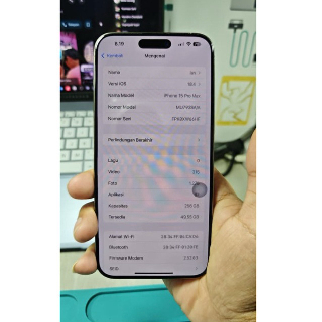 iphone 15 pro max 256gb natural titanium