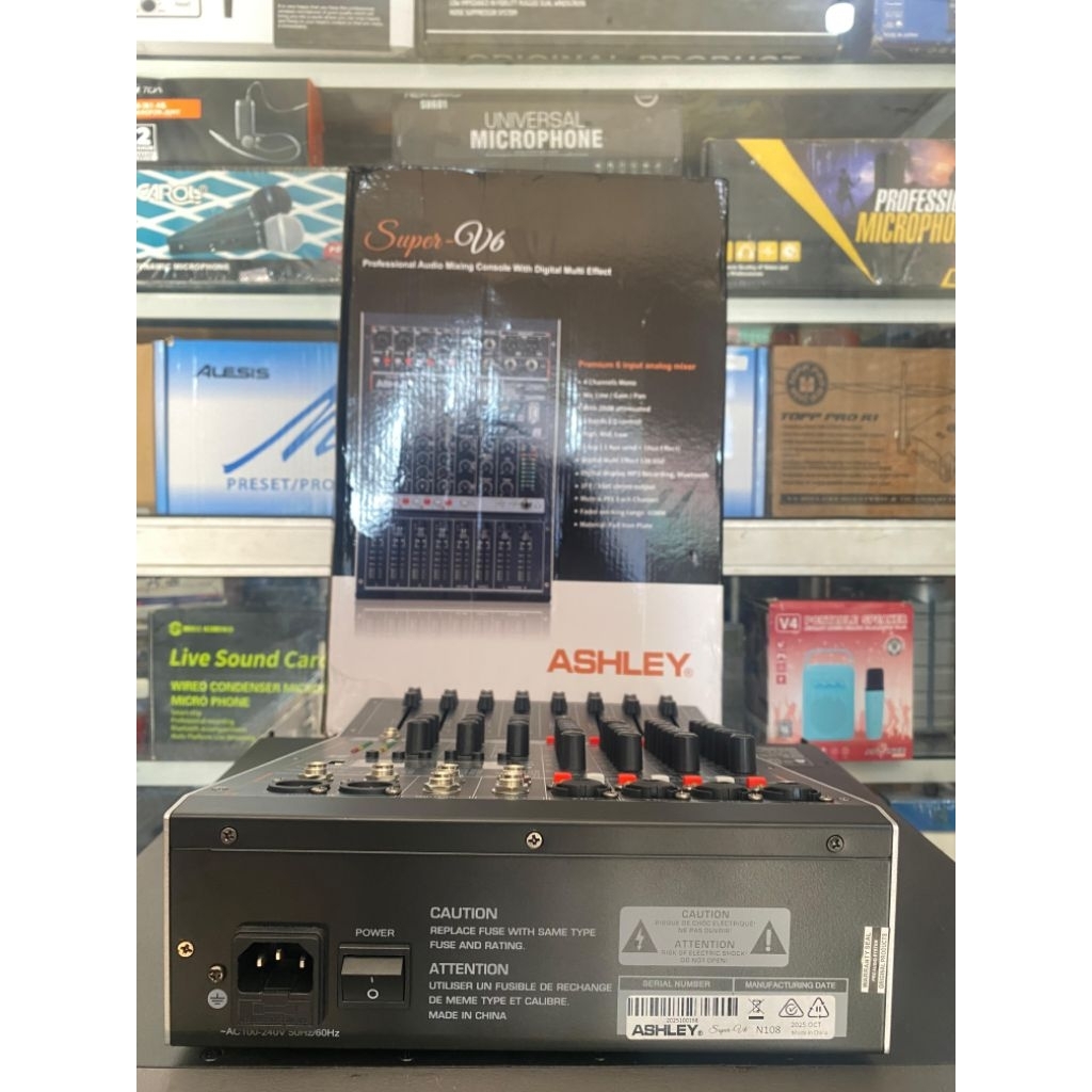 MIXER AUDIO ASHLEY PREMIUM 6 ORIGINAL 6 CHANEL RECORD+BLUETOTH