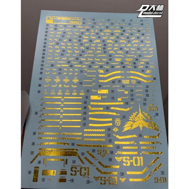 Decal MG Sazabi VER KA UC35 MG Sazabi Metallic Gold DL MODEL