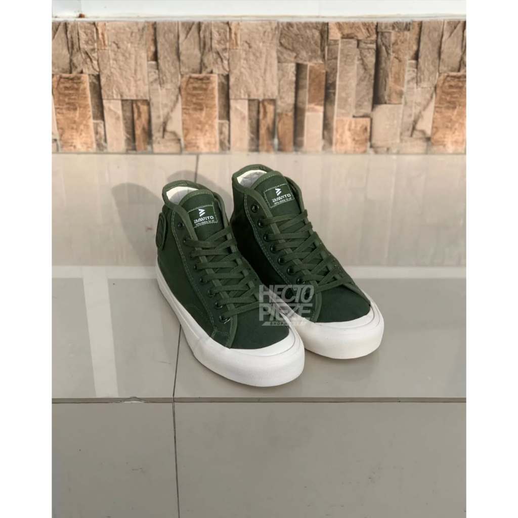 Sepatu Bavito - Pastana Hi Olive Army | Sepatu Sneakers
