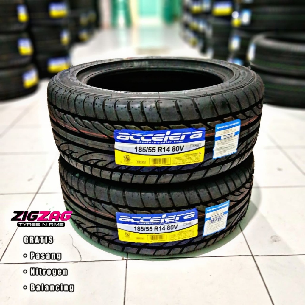 Ban Tubeles Accelera Alpha 185/55 R14 Baru - Ban Mobil Ring 14