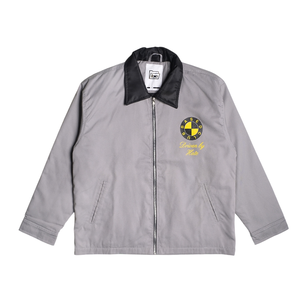 Based Club Testing  Jaket Kerja Lengan Panjang Abu