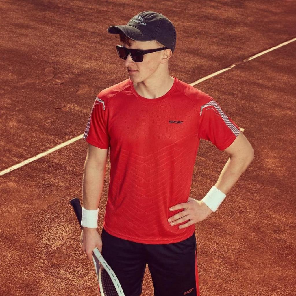 RED MAVEN Setelan Olahraga Pria Jogging Badminton