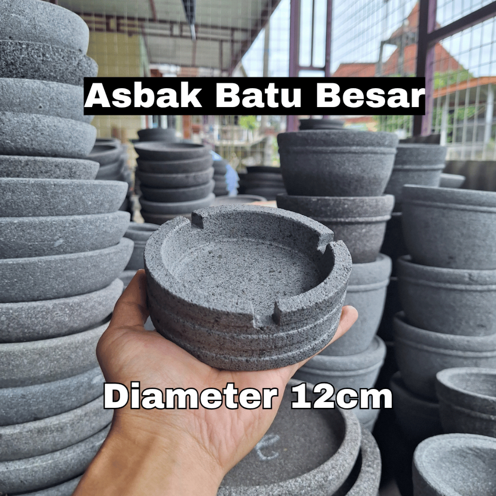 Asbak Batu Merapi 12cm | Asbak Batu Alam Asli Pengrajin Magelang