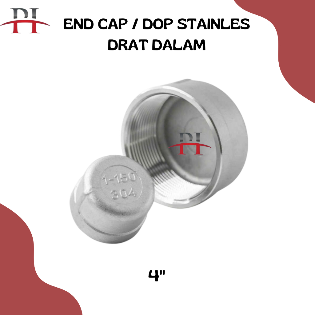End Cap / DOP Stainless Steel 316 Drat 4 Inch