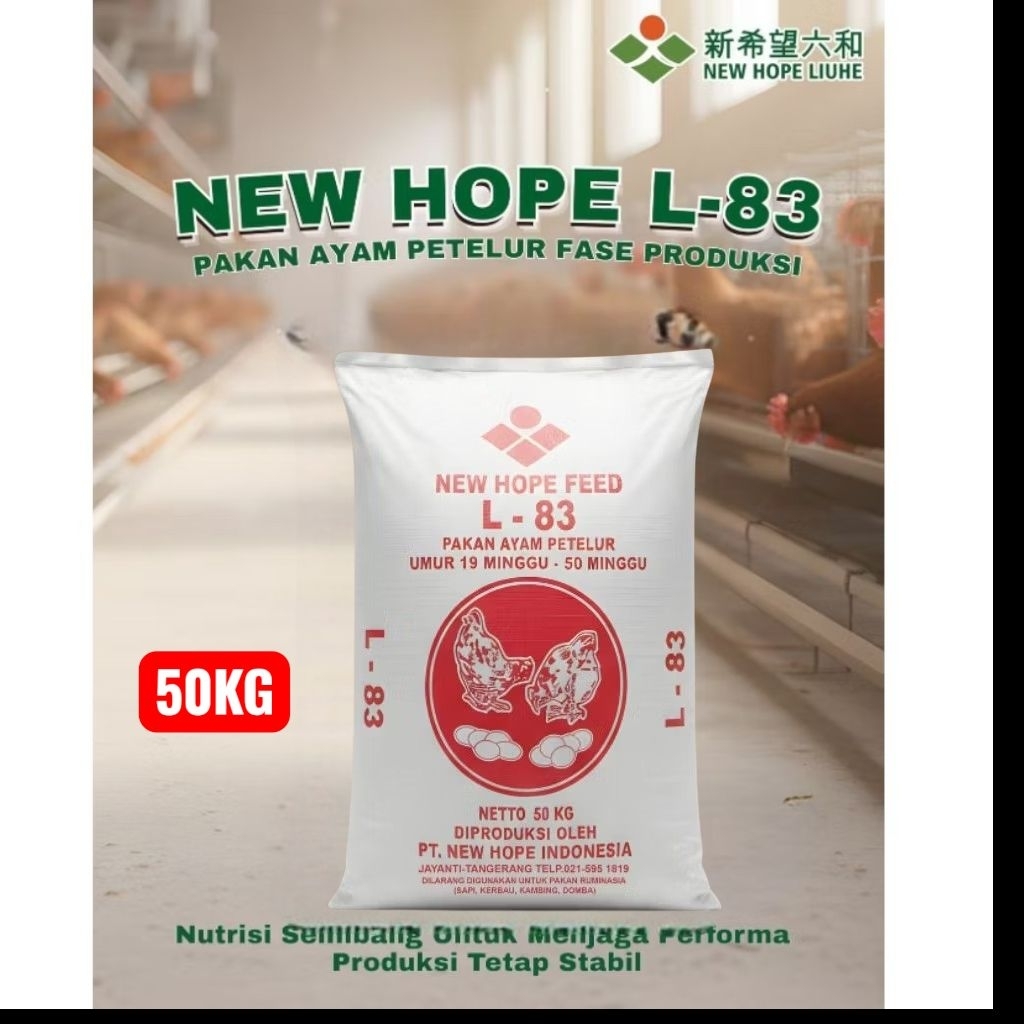 PAKAN AYAM PETELUR L83 NEWHOPE KARUNGAN @50KG // PAKAN AYAM CEPAT BERTELUR