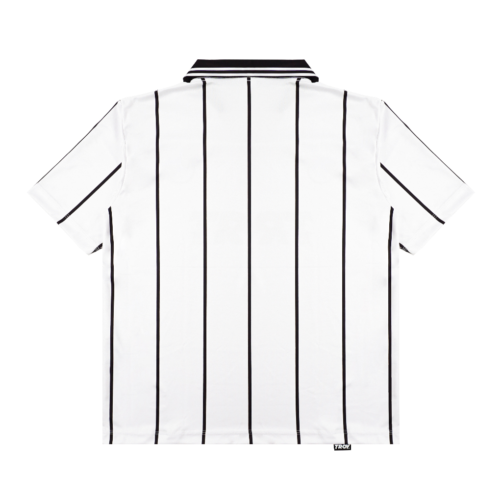 Troy Company Jersey White Unlocking Troy - Jersey Putih Garis Klasik Hitam JSM 3579