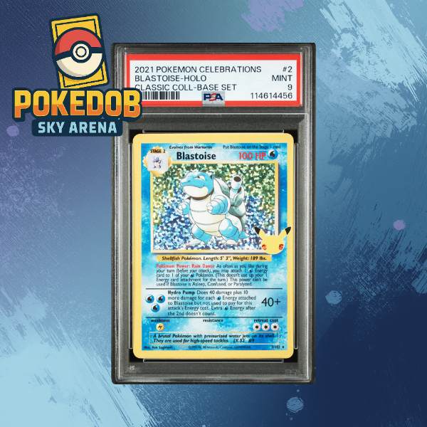 PSA 9 MINT Blastoise Holo Base Set #2 Celebrations Classic Collection 2021 | Pokemon English TCG
