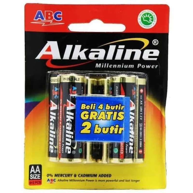 BATERAI ABC HIJAU AA / BATERAI JAM ABC A2 / ALKALINE A2