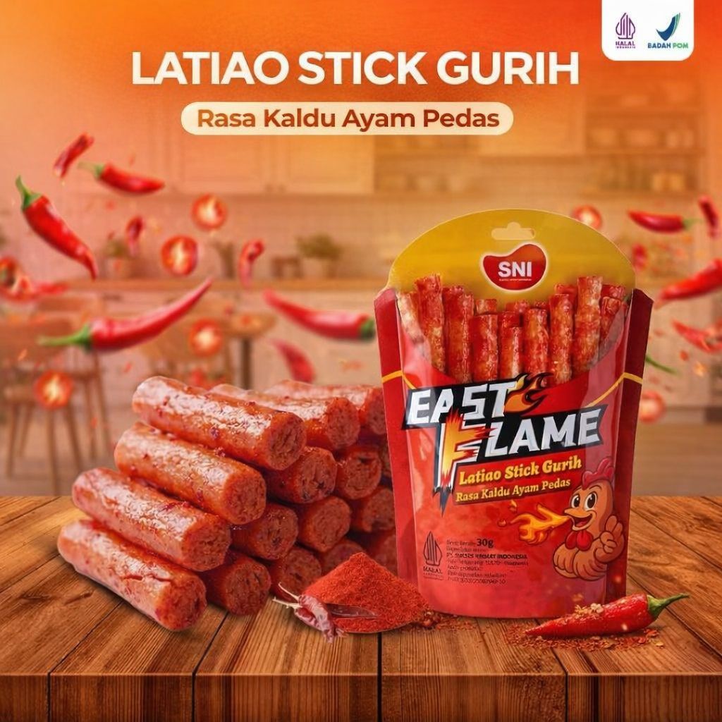 [fashion518] BPOM-HALAL Snack Stick Pedas Rasa Kaldu Ayam Gurih Snack Viral Khas China 30gr Camilan 