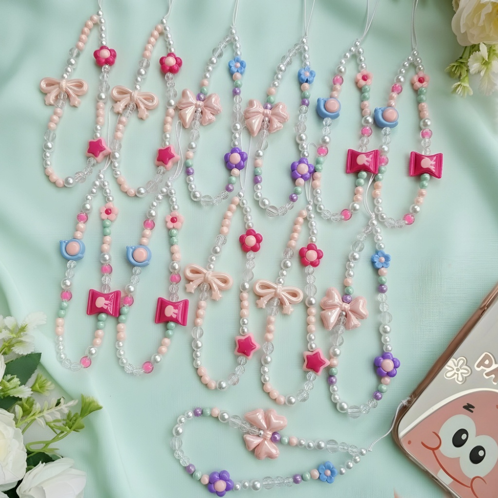 (12 pcs) Gantungan Hp Phone Strap Gantungan Tas Bag Charm Gantungan Kunci Keychain Barang Grosir Aks