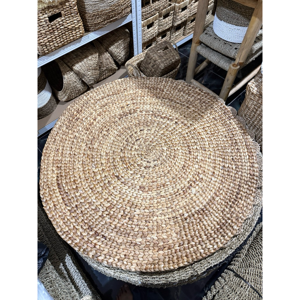 Karpet anyaman /Karpet enceng gondok / karpet anyaman rug bulat / Rug Enceng gondok