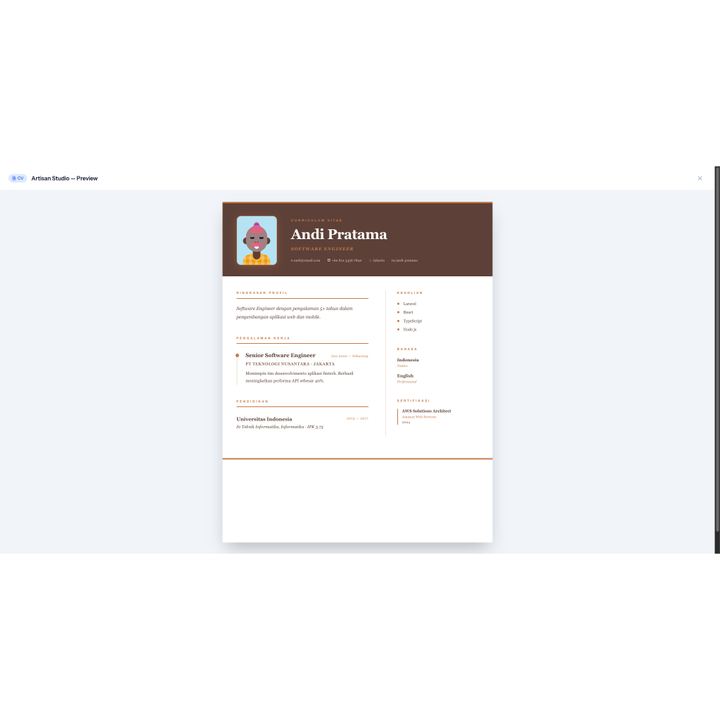 Jasa Pembuatan CV Portofolio dan Surat Lamaran Kerja Profesional Custom - Traga Solusi