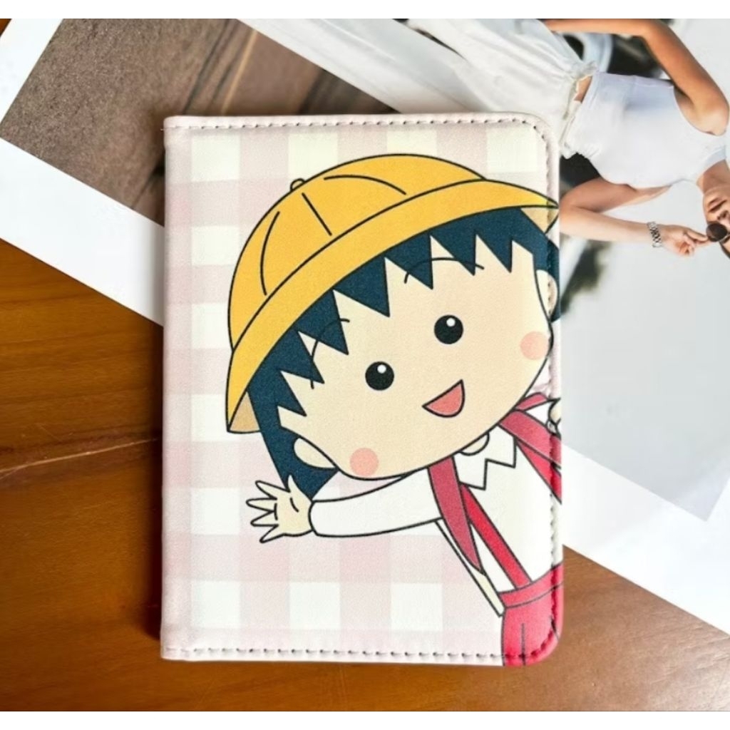 Passport cover chibi maruko chan passport case maruko chan dompet paspor karakter chibi maruko chan