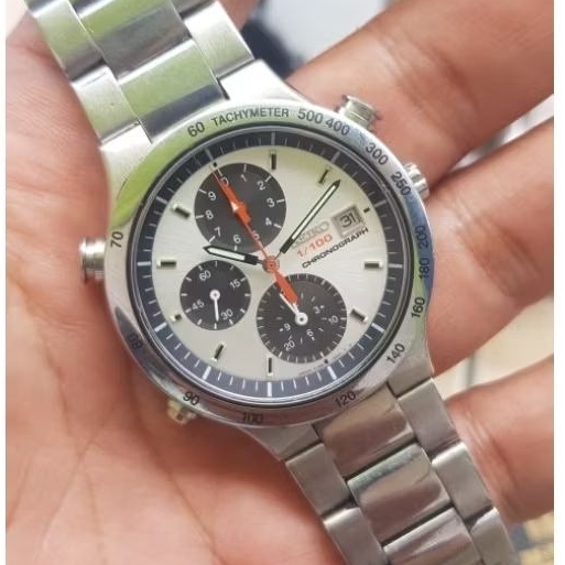 Seiko "Helicopter" Chronograph 7T52 Panda Vintage JDM Original