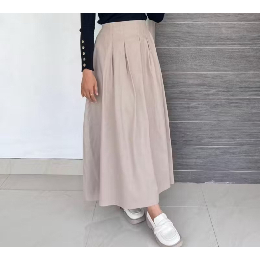 Preloved Rok Katun Tebal Premium (Cream)