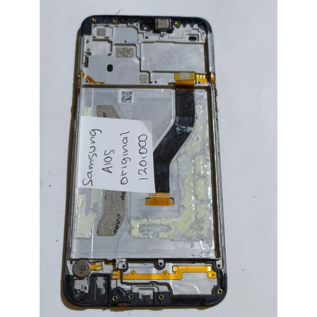 lcd + frame samsung a10s second original cabutan